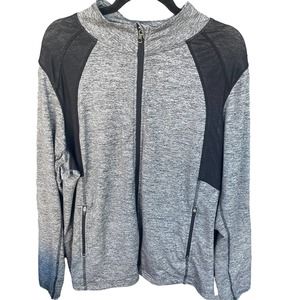 Livi Jacket Womens Plus Size 22/24 Gray Black Performance Long Sleeve
